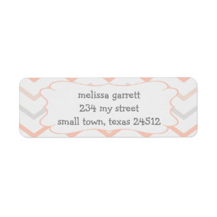 Pastel Peach und Gray Zig Zag