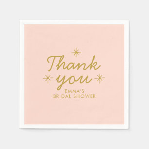 Pastel Peachy Handschrift Brautparty Serviette
