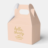 Pastel Peachy Hello Thirty Birthday Favor Box Geschenkschachtel