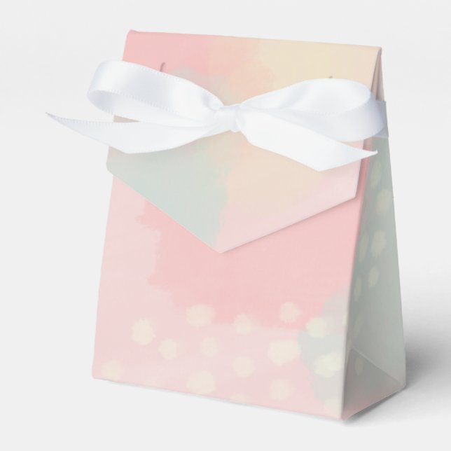 Pastel Peachy Pink Abstrakte Hochzeit Geschenkschachtel (Vorderseite)