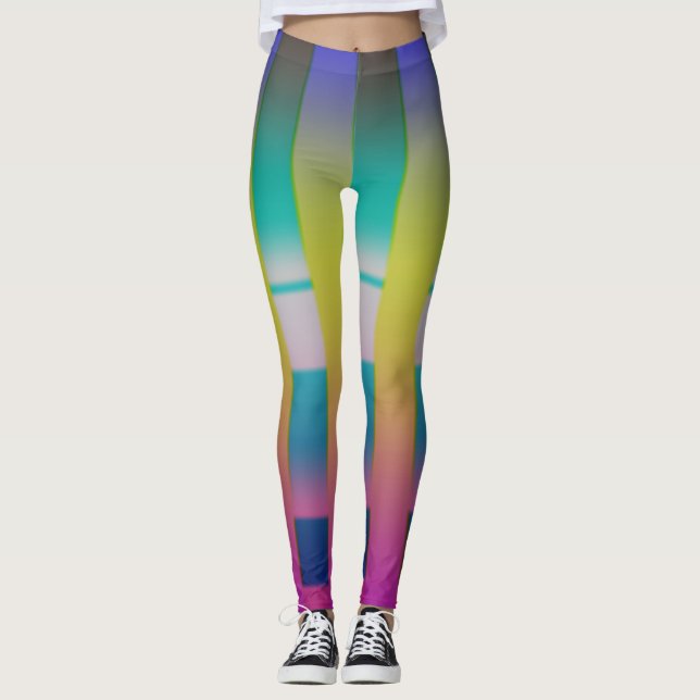 Pastel Peacock Leggings (Vorderseite)
