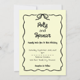 Pastel Penmanship Hochzeit Einladung Buttercreme
