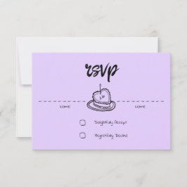 Pastel Penmanship RSVP Card Lavendel Karte