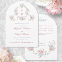 Pastel Peonies bilden einen Rahmen für katholische