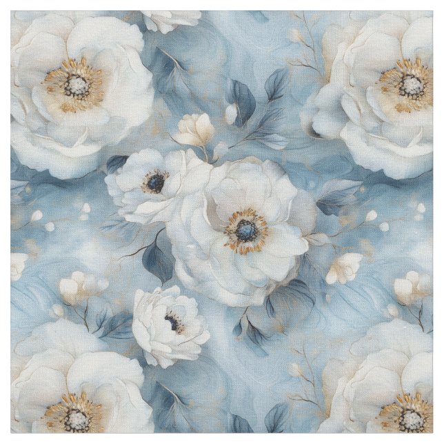 Pastel Peonies Fabric Stoff (Nahaufnahme)