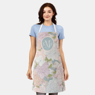Pastel Peony & Butterfly Flower Pattern Schürze