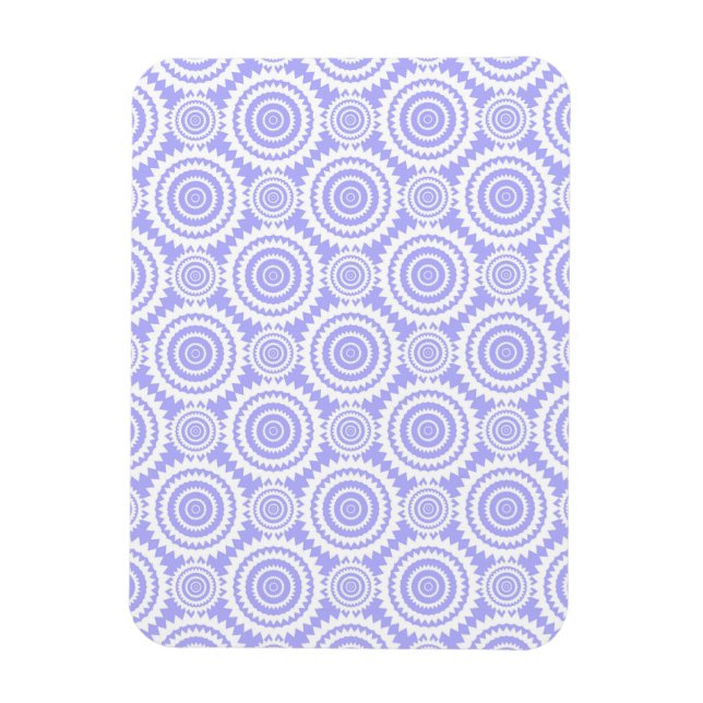 Pastel Periwinkle Blaues geometrisches Kunstmuster Magnet (Vertikal)