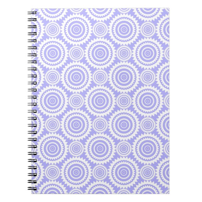 Pastel Periwinkle Blaues geometrisches Kunstmuster Notizblock (Vorderseite)