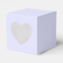 Pastel Periwinkle Lila Heart Favor Box