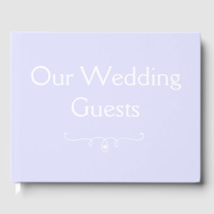 Pastel Periwinkle Lila Wedding Guest Book Gästebuch