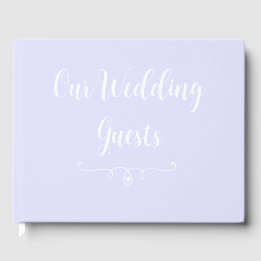 Pastel Periwinkle Lila Wedding Guest Book Gästebuch