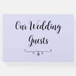 Pastel Periwinkle Lila Wedding Guest Book Gästebuch