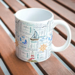 Pastel personalisierter Name Segel Kaffeetasse<br><div class="desc">Pastel personalisierten Jungs benennen nautische Segel Thema benutzerdefinierte Template Tasse. Ein personalisiertes Geschenk für Jungs und Männer - Vater,  Bruder,  Großvater,  Freund,  Kollege und alle,  die Liebe Meer,  Meer,  Segeln,  Angeln und Abenteuer.</div>