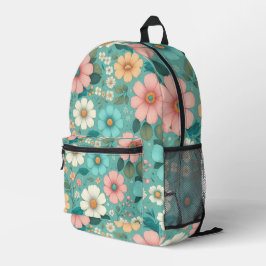 Pastel Petals Bedruckter Rucksack