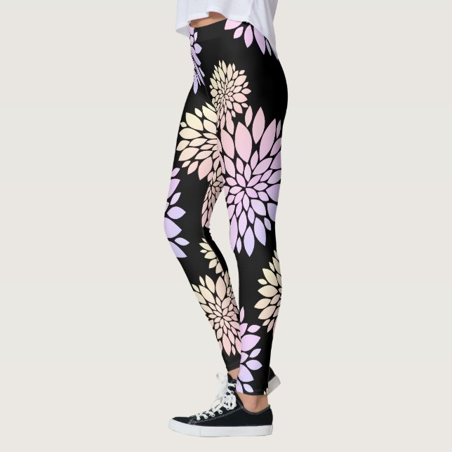 Pastel Petals Blume Muster Leggings (Links)