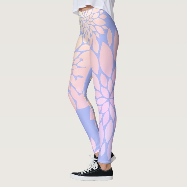 Pastel Petals Blume Muster Leggings (Links)