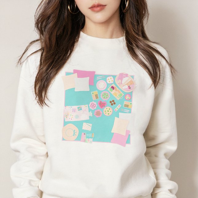 Pastel Picnic Aesthetic Cozy Cute Sweatshirt (Von Creator hochgeladen)
