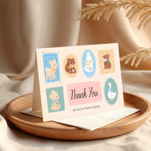 Pastel Picture Frame Woodland Babydusche Dankeskarte