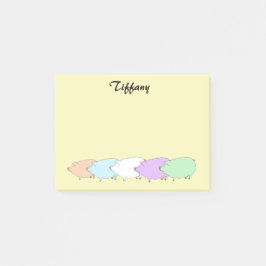 Pastel Pig Parade Personalisiert Post-it Klebezettel