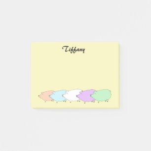 Pastel Pig Parade Personalisiert Post-it Klebezettel