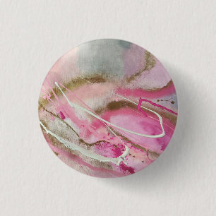 Pastel Pink Abstrakte Kunst, Dichtung und Musik Button