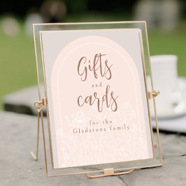 Pastel Pink Baby in Blütendusche Tafelschild Poster