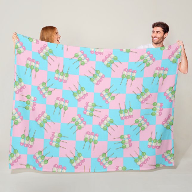 Pastel Pink Blau Schachtel Dango Fleece Blanken (Beispiel)