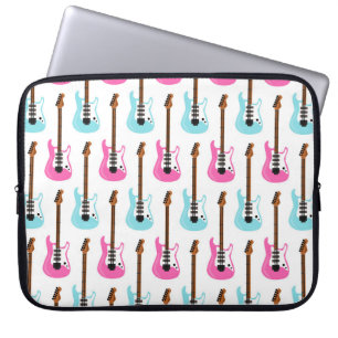 PASTEL PINK & BLAUE ELEKTRISCHE GITAREN LAPTOPSCHUTZHÜLLE