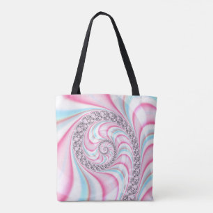 Pastel Pink Blue Candy Cane Spiral
