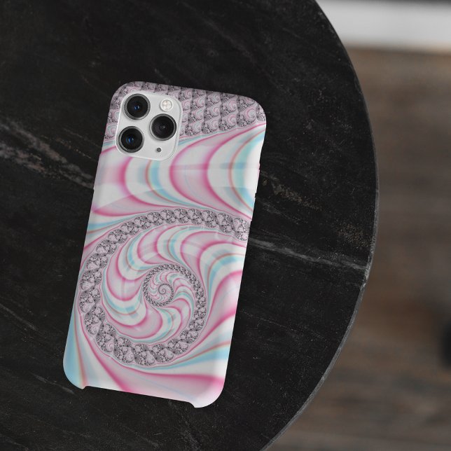 Pastel Pink Blue Candy Cane Spiral Case-Mate iPhone Hülle (Von Creator hochgeladen)