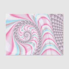 Pastel Pink Blue Candy Cane Spiral Seidenpapier