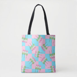 Pastel Pink Blue Checkered Dango Tasche