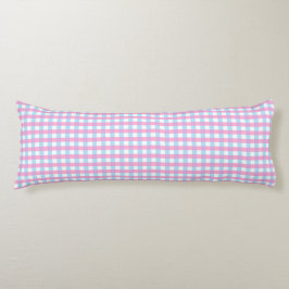 Pastel Pink Blue Gingham Kariert Seitenschläferkissen