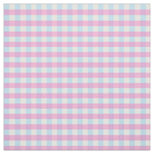 Pastel Pink Blue Gingham Karierter Karo Stoff