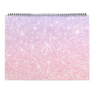 Pastel Pink Blue Glittery     Kalender
