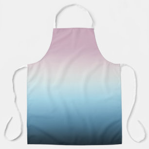 Pastel Pink & Blue Gradient Indigo Rose Ombre Schürze