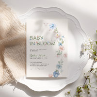 Pastel Pink Blue Spring Baby in Bloom Baby Dusche