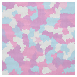 Pastel Pink Blue White Feminine Camouflage Stoff