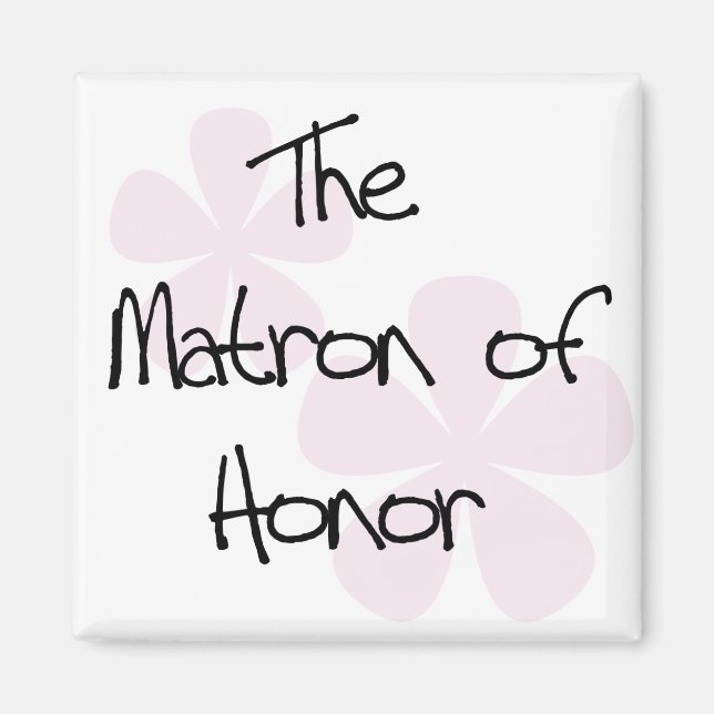 Pastel Pink Blume Matron of Honour Magnet (Vorne)