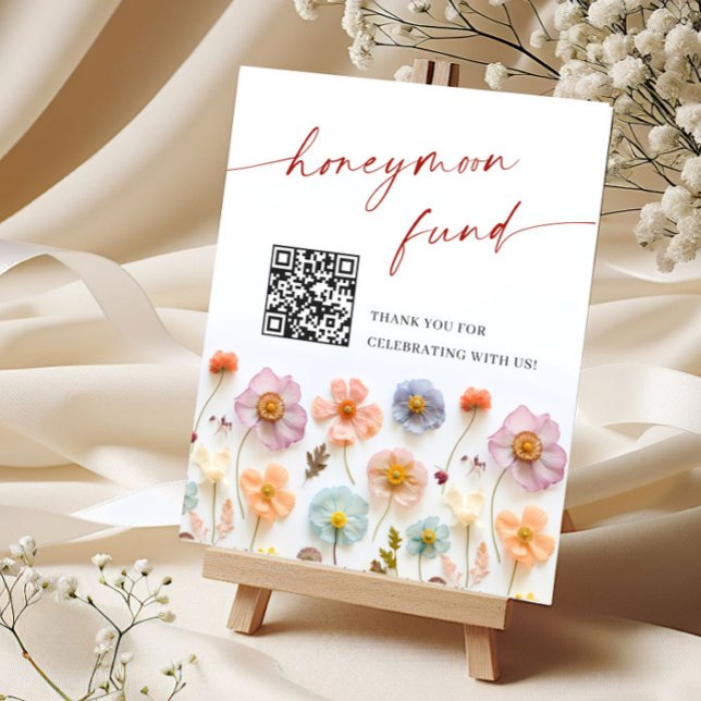 Pastel Pink Bohemische Wildblumen Flitterwochenfon Poster (Von Creator hochgeladen)