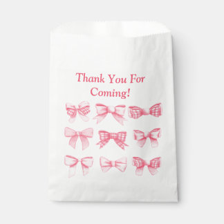 Pastel Pink Bow Birthday Treat Bag Geschenktütchen