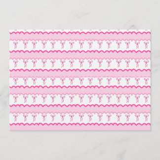 Pastel Pink Bow Seamless Pattern – Cute Aesthetic Einladung