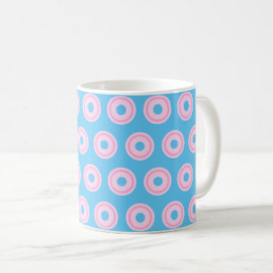 Pastel Pink Circles Simple Clean Minimal Blue Kaffeetasse