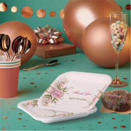 Pastel Pink Double Joint Twin Geburtstag Vielen Da Pappteller