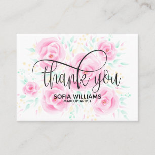 Pastel Pink Floral Danke, Frau Karte