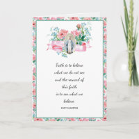 Pastel Pink Floral Religiöse Jungfrau Mary