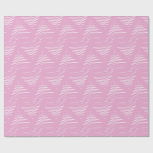 Pastel Pink Frohe Weihnachtsbaum Geschenkpapier