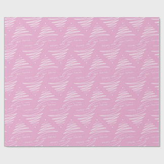 Pastel Pink Frohe Weihnachtsbaum Geschenkpapier