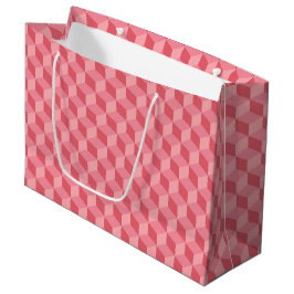 PASTEL PINK GEOMETRIC CUBE PATTERN GROßE GESCHENKTÜTE