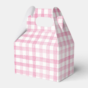Pastel Pink Gingham Karo Kariert Geschenkschachtel